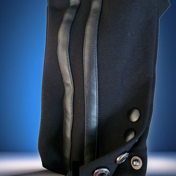 NWOT EVEREVE (MED) Jones St. Varsity Stripe Black Blazer - Picture 9 of 12